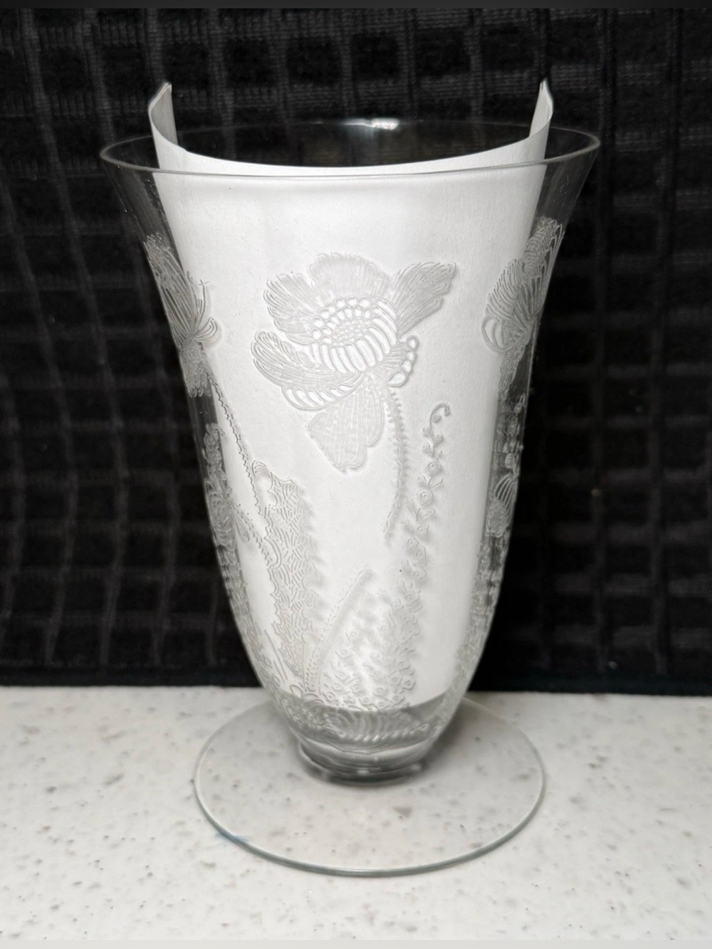 1930 Cambridge Glass Etched Gloria Clear
Footed Tumbler Floral Stem 3130 RARE - Picture 5 of 11